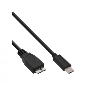 InLine USB 3.2 Gen.1x2 kaabel, USB-C isane / Micro-B-pistik, must, 1,5 m