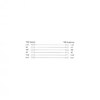 InLine TAE-N telefonipikenduskaabel TAE-N isane / emane 3m
