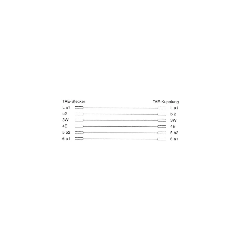 InLine TAE-N telefonipikenduskaabel TAE-N isane / emane 3m