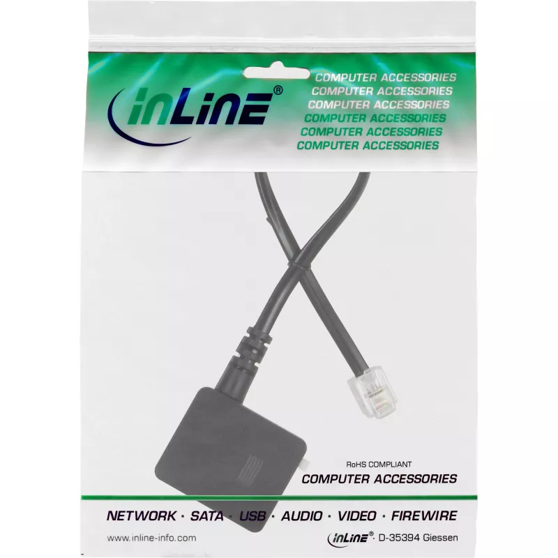 TAE adapterkaabel RJ11 6P4C isane TAE-N emasele InLine 69946