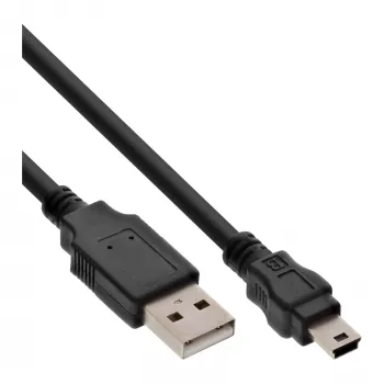 InLine USB 2.0 minikaabel USB A-pistik / Mini B-pistik, 5pin, must, 3m