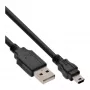 InLine USB 2.0 minikaabel USB A-pistik / Mini B-pistik, 5pin, must, 3m