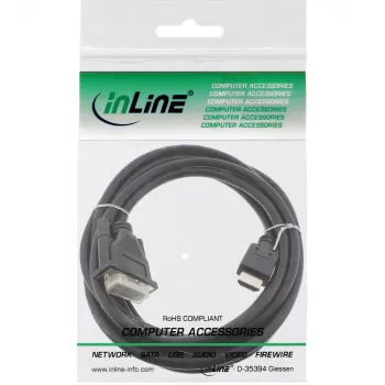 InLine HDMI-DVI kaabel HDMI isane / DVI isane 18+1 must 3 m