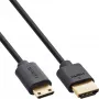 InLine Slim Ultra High Speed HDMI-kaabel AM/CM 8K4K kullatud must 2m