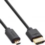 InLine Slim Ultra High Speed HDMI-kaabel AM/DM 8K4K kullatud must 1m