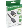 InLine Slim Ultra High Speed HDMI-kaabel AM/DM 8K4K kullatud must 1m