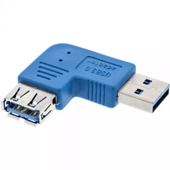 USB 3.0 adapter tüüp A-pistik / A-pesa vasaknurga all 90° InLine 35300M