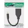 InLine adapterkaabel Mini DP isane – DisplayPort emane, 4K2K, must, 0,15 m