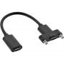 InLine USB 3.2 C emane / emane äärikuga kaabel, must, 0,20m