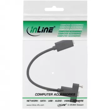 InLine USB 3.2 C emane / emane äärikuga kaabel, must, 0,20m