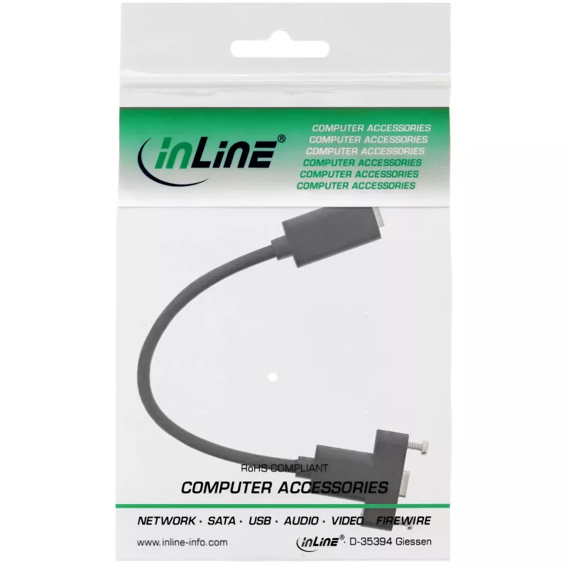 InLine USB 3.2 C emane / emane äärikuga kaabel, must, 0,20m