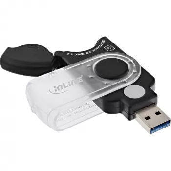 InLine Mobiilne kaardilugeja USB 3.0, SD/SDHC/SDXC, microSD jaoks