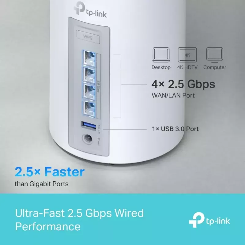 Mesh-süsteem TP-Link Deco BE65 Kolmriba 2.4 GHz 5 GHz 6 GHz Wi-Fi 7