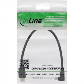 InLine® High Speed HDMI-kaabel Ethernetiga, nurk-pistikuga, 0,3 m