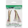 InLine sisemine toite Y-kaabel 1x 4pin Molex / 2x 4pin Molex nurga all 0.15m