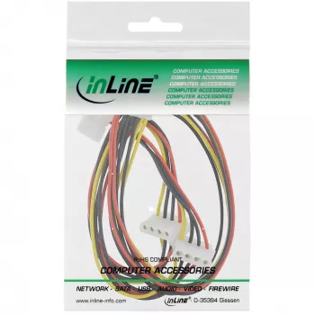 Internal Power kaabel InLine 29654A 1x 4pin Molex / 4x 4pin Molex 1m