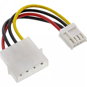 InLine toiteadapter sisemine 5,25 inch 4 kontakti Molex emane / 3,5 inch Floppy isane 0,06 m