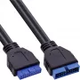 InLine USB 3.0 pikenduskaabel sisemine päis isane/emane 33448I 0,35 m