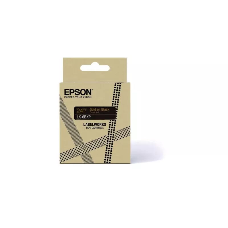 Sildilint Epson LK-6BKP must kuldne 2,4 cm termosiire