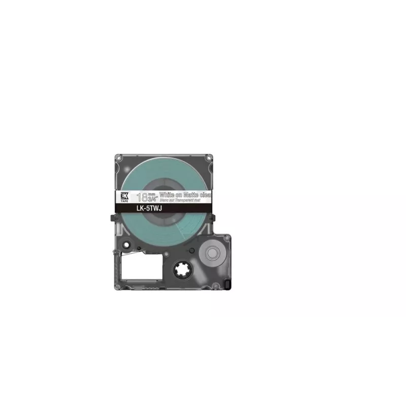 Label Tape Epson LK-5TWJ Transparent Valge Thermal Transfer 1.8 cm
