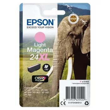 Epson Elephant Singlepack Light magenta 24XL Claria Photo HD Ink