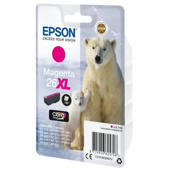 Epson Polar bear Singlepack magenta 26XL Claria Premium Ink