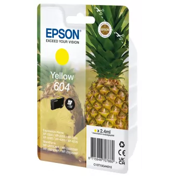 Epson 604 tindikassett 1 tk Originaal Standardtäitmine Kollane