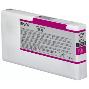 Epson T6533 Vivid magenta tindikassett (200 ml), Vivid magenta, pigmendipõhine tint, 200 ml, 1 tk