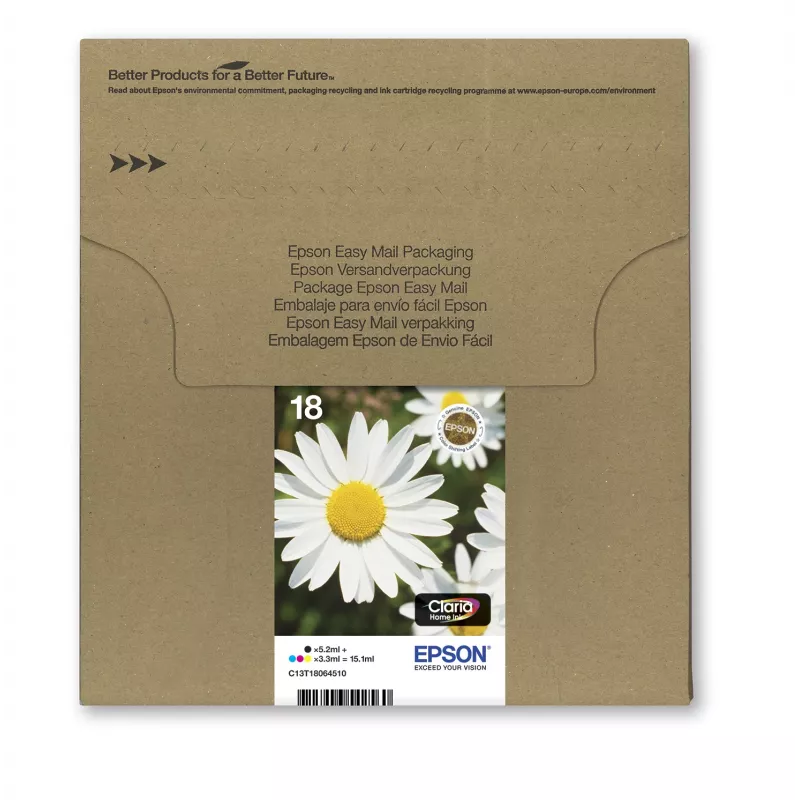 Kassett Epson T1806 Easy Mail Packaging must kollane tsüaan magenta