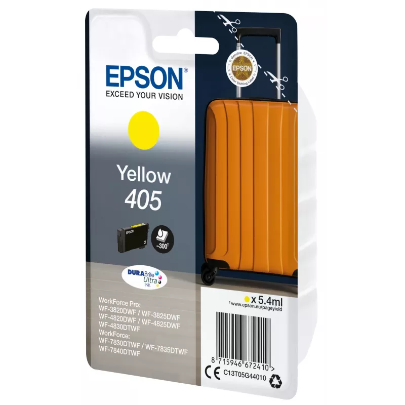 Epson 405 tindikassett 1 tk Originaal Standardtootlikkusega Kollane