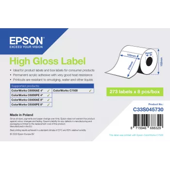 Epson C33S045730 printerisilt Valge Isekleepuv printerisilt