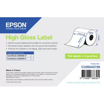Epson C33S045728 printerisilt Valge isekleepuv printerisilt