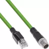 InLine tööstuslik võrgukaabel, M12 8-pin X-kodeeritud pistik RJ45 pistikule, Cat.6A PUR 2m