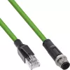 InLine tööstuslik võrgukaabel, M12 4-kontaktiline D-kodeeringuga isane pistik RJ45-le, PUR 7,5 m