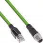InLine Industrial võrgukaabel, M12 8-pin X-coded to RJ45 plug, Cat.6A PUR 7m