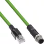 InLine tööstuslik võrgukaabel, M12 4-kontaktiline D-kodeeringuga isane pistik RJ45-le, PUR 5m