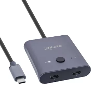 InLine USB-C-lüliti, kahesuunaline lüliti, 10 Gb/s, 100 W