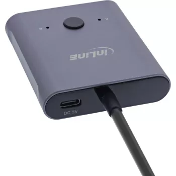 InLine USB-C-lüliti, kahesuunaline lüliti, 10 Gb/s, 100 W