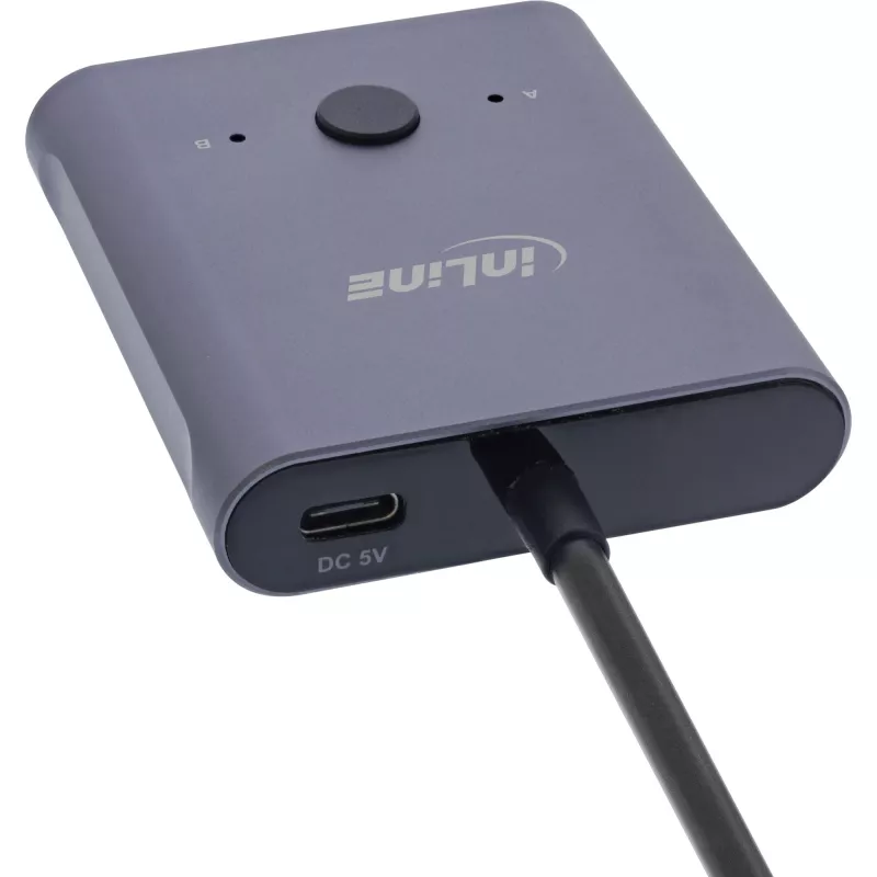InLine USB-C-lüliti, kahesuunaline lüliti, 10 Gb/s, 100 W