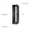 APC NetShelter SX Server Rack Gen 2, 48U, 2258H x 600W x 1070D mm, with Sides, Must