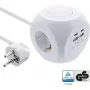 InLine Charging Cube 16499A 3x maanduskontakti 2x USB-C 2x USB-A valge 2 m