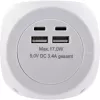 InLine Charging Cube 16499A 3x maanduskontakti 2x USB-C 2x USB-A valge 2 m