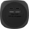 InLine laadimiskuubik InLine 16499B 3x maanduskontakt 2x USB-C 2x USB-A must 2m