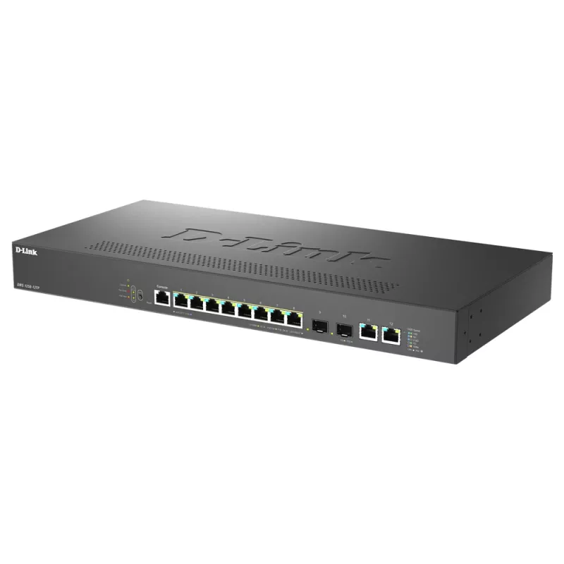 D-Link DMS-1250-12TP/E võrgukommutaator Halatud 2.5G Ethernet (100/1000/2500) Toide Etherneti kaudu (PoE) Must