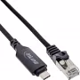 Võrgukaabel InLine 33381B USB-C–RJ45 Gigabit 5m Must