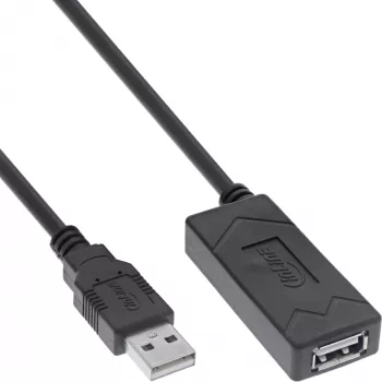 InLine USB 2.0 aktiivpikendus USB-A isane/emane 10 m 0,48 Gbit/s