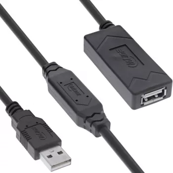 InLine USB 2.0 aktiivne pikenduskaabel USB-A isane/emane 25m 0,48 Gbit/s