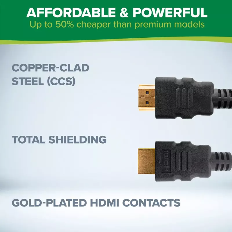 InLine HDMI-kaabel, HDMI High Speed koos Ethernetiga, isane / isane, must, 3 m