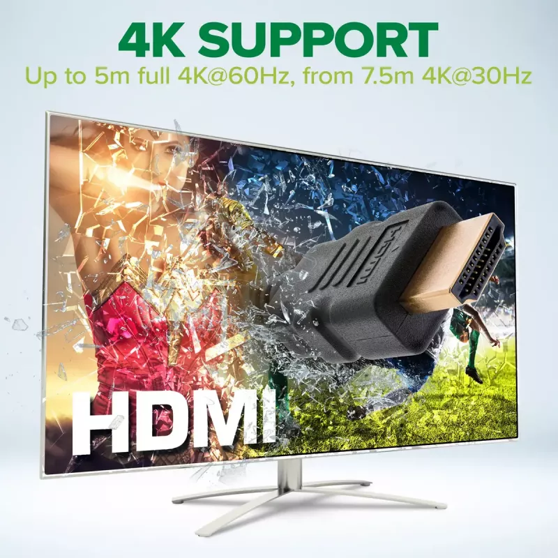 InLine HDMI-kaabel, HDMI High Speed koos Ethernetiga, isane / isane, must, 3 m