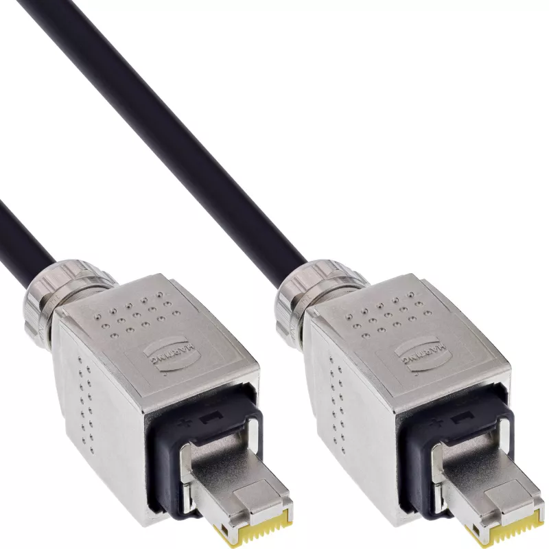 Võrgukaabli rull InLine Harting Cat.6A RJ-45 50m Must